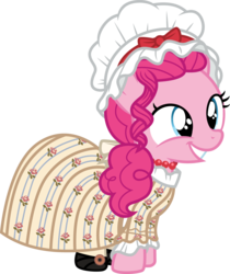 Size: 1010x1200 | Tagged: safe, artist:cloudy glow, pinkie pie, earth pony, pony, g4, the cutie mark chronicles, american girls, clothes, cute, female, filly, filly pinkie pie, hat, simple background, solo, transparent background, vector, younger