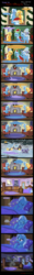 Size: 1530x12156 | Tagged: safe, artist:evil-dec0y, jack pot, king sombra, sunflower spectacle, trixie, ghost, pony, comic:trixie vs., comic:trixie vs. hearth's warming, g4, bed, christmas, christmas wreath, comic, couch, fireplace, hat, holiday, implied bluetrix, mirror, santa hat, ship:jacktacle, snow, snowfall, storm, trixie's wagon, wreath