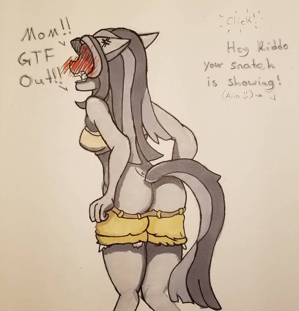 Embarrassed naked cartoon