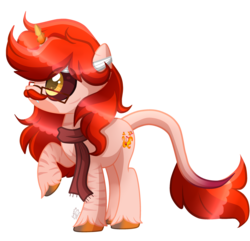 Size: 3066x2961 | Tagged: safe, artist:sugaryicecreammlp, oc, oc only, oc:solar deity, pony, unicorn, clothes, facial hair, female, glasses, high res, mare, moustache, scarf, simple background, solo, transparent background