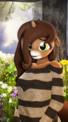 Size: 1080x1920 | Tagged: safe, artist:star-lightstarbright, oc, oc only, oc:savannah reed, unicorn, anthro, 3d, anthro oc, clothes, cute, female, mare, sweater