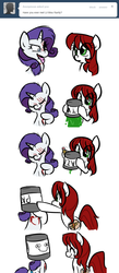 Size: 655x1500 | Tagged: safe, artist:jessy, rarity, oc, oc:palette swap, pony, lil-miss rarity, tumblr:ask palette swap, g4, ask, comic, duo, tumblr