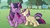 Size: 3500x1950 | Tagged: safe, artist:canisrettmajoris, twilight sparkle, oc, oc:starlight nebula, alicorn, pony, unicorn, g4, female, filly, grass, looking at each other, mare, mother and daughter, next generation, offspring, parent:comet tail, parent:twilight sparkle, parents:cometlight, prone, smiling, tree, twilight sparkle (alicorn)