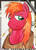 Size: 1024x1442 | Tagged: safe, artist:littlehybridshila, big macintosh, earth pony, pony, g4, freckles, horse collar, male, photo, smiling, smirk, stallion, stupid sexy big macintosh, traditional art, watercolor painting