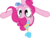 Size: 471x360 | Tagged: safe, pinkie pie, earth pony, pony, g4, hat, party hat, party horn, upside down