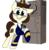 Size: 366x373 | Tagged: safe, artist:anontheanon, oc, oc only, oc:grace hop, pony, clothes, computer, computer technician, glasses, solo, standing, tape computer, technician, uniform