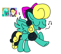 Size: 520x465 | Tagged: safe, artist:徐詩珮, glitter drops, songbird serenade, alicorn, pegasus, pony, g4, my little pony: the movie, glittercorn, magical lesbian spawn, next generation, offspring, parent:glitter drops, parent:songbird serenade, parents:songdrops, shipping, singing, songdrops