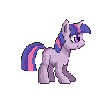 Size: 150x150 | Tagged: safe, artist:yunlongchen, twilight sparkle, pony, unicorn, g4, animated, female, gif, gif for breezies, idle animation, mare, picture for breezies, simple background, smiling, solo, transparent background, unicorn twilight