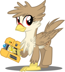 Size: 1757x1951 | Tagged: safe, artist:tsabak, oc, oc only, oc:ruby rustfeather, classical hippogriff, hippogriff, fledgeling, hippogriff oc, matter manipulator, simple background, solo, starbound, transparent background, vector