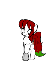 Size: 382x520 | Tagged: safe, artist:jessy, oc, oc only, oc:palette swap, earth pony, pony, tumblr:ask palette swap, animated, eyes closed, frame by frame, gif, happy dance, loop, simple background, smiling, transparent background