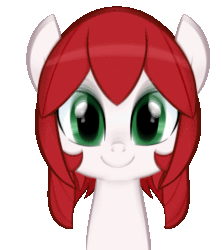 Size: 427x480 | Tagged: safe, artist:jessy, oc, oc:palette swap, earth pony, pony, tumblr:ask palette swap, animated, bust, emofuri, female, gif, looking at you, mare, simple background, smiling, transparent background