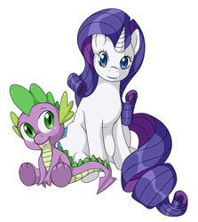 Size: 2680x3000 | Tagged: safe, artist:eins-to-erin, rarity, spike, dragon, pony, g4, female, high res, male, ship:sparity, shipping, straight