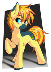 Size: 1421x2000 | Tagged: safe, artist:up1ter, oc, oc only, oc:yaktan, earth pony, pony, cloven hooves, commission, digital art, raised hoof, simple background, solo, transparent background