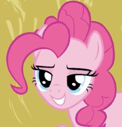 Size: 1289x1340 | Tagged: safe, screencap, pinkie pie, earth pony, pony, g4, hearth's warming shorts, my little pony best gift ever, the great escape room, cropped, female, lidded eyes, mare, solo