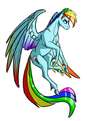 Size: 1280x1785 | Tagged: safe, artist:akweer, rainbow dash, pegasus, pony, g4, female, solo