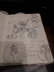Size: 4608x3456 | Tagged: safe, artist:php185, starlight glimmer, twilight sparkle, alicorn, pony, g4, graph paper, harley quinn, the joker, traditional art, twilight sparkle (alicorn)