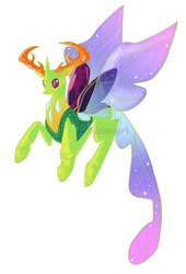 Size: 1280x1881 | Tagged: safe, artist:jetsamjunk, thorax, changedling, changeling, g4, king thorax, male, simple background, solo, watermark, white background