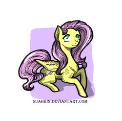 Size: 3965x3921 | Tagged: safe, artist:suahkin, fluttershy, pegasus, pony, g4, female, high res, mare, solo