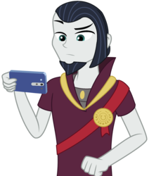 Size: 1416x1672 | Tagged: safe, artist:yaya54320, chancellor neighsay, equestria girls, g4, base used, cellphone, equestria girls-ified, phone, smartphone