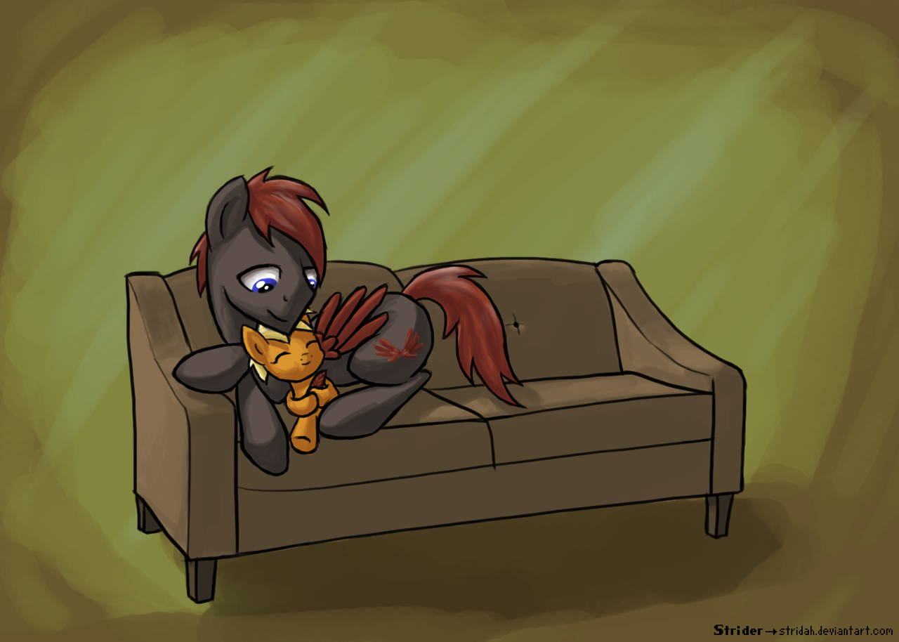 artist:stridah, oc, oc:cherished chance, oc:crimson wings, pony, <b>fallout</b> <b>eq...</b>