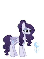 Size: 1280x1711 | Tagged: safe, artist:sandwichbuns, oc, oc only, pegasus, pony, female, mare, parent:princess luna, parent:rarity, parents:rariluna, simple background, solo, transparent background