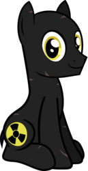 Size: 456x881 | Tagged: safe, artist:lightningbolt, derpibooru exclusive, oc, oc only, oc:night stalker, earth pony, pony, 2019 community collab, derpibooru community collaboration, g4, looking at you, male, no mane, no tail, scar, show accurate, simple background, sitting, smiling, solo, stallion, transparent background, vector