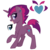 Size: 900x900 | Tagged: safe, artist:palerose522, oc, oc only, oc:princess lovestruck (ice1517), pony, unicorn, ear piercing, earring, female, heterochromia, jewelry, magical lesbian spawn, mare, next generation, offspring, open mouth, parent:princess cadance, parent:tempest shadow, parents:tempestdance, piercing, raised hoof, simple background, solo, transparent background