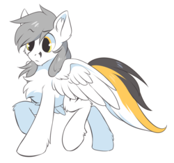 Size: 942x881 | Tagged: dead source, safe, artist:hioshiru, oc, oc only, oc:kej, pegasus, pony, simple background, solo