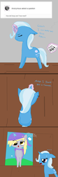 Size: 641x1920 | Tagged: safe, artist:thegreatandpowerfulderpsie, derpy hooves, trixie, pegasus, pony, unicorn, g4, ..., 1000 hours in ms paint, ask, comic, dialogue, female, magic, mare, telekinesis, tumblr