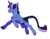 Size: 620x480 | Tagged: safe, artist:atlantropa, oc, oc only, pony, unicorn, cloven hooves, long tail, multicolored hair, simple background, smiling, solo, transparent background