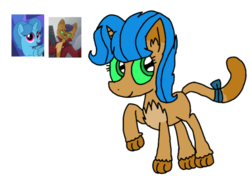 Size: 520x367 | Tagged: safe, artist:徐詩珮, capper dapperpaws, spring rain, alicorn, cat, cat pony, original species, pony, g4, my little pony: the movie, chest fluff, interspecies offspring, next generation, offspring, parent:capper dapperpaws, parent:spring rain, parents:springpper, springcorn