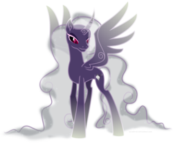 Size: 3200x2633 | Tagged: safe, artist:aeonkrow, oc, oc only, oc:moonlight wraith, alicorn, pony, alicorn oc, curved horn, ethereal mane, female, high res, horn, mare, show accurate, simple background, solo, transparent background, vector