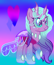 Size: 1084x1294 | Tagged: safe, artist:parisa07, oc, oc only, oc:star dust fall, changepony, pony, female, offspring, parent:starlight glimmer, parent:thorax, parents:glimax, solo
