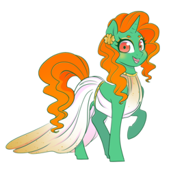 Size: 1600x1600 | Tagged: safe, artist:pitchpatch, oc, oc only, oc:emerald isle, pony, unicorn, 2019 community collab, derpibooru community collaboration, clothes, dress, simple background, solo, transparent background
