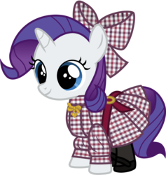 Size: 1136x1200 | Tagged: safe, artist:cloudy glow, rarity, pony, unicorn, g4, american girls, clothes, female, filly, filly rarity, samantha parkington, simple background, solo, transparent background, younger