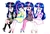 Size: 2743x1892 | Tagged: safe, artist:liaaqila, mean twilight sparkle, sci-twi, twilight sparkle, bat pony, vampire, equestria girls, g4, the mean 6, alternate hairstyle, bandage, barefoot, bat ponified, black socks, clone, clothes, commission, crossed arms, cute, dress, elf ears, equestria girls-ified, eyeshadow, fangs, feather, feet, female, fetish, glasses, jacket, jewelry, makeup, mean sci-twi, multeity, necklace, one eye closed, open mouth, ponytail, race swap, raised eyebrow, scarf, self paradox, simple background, skirt, socks, stockings, teeth, thigh highs, tickle fetish, tickle torture, tickling, torn clothes, traditional art, twiabetes, twibat, unamused, white background
