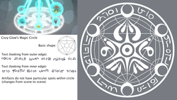 Size: 2642x1486 | Tagged: safe, .svg available, amulet, amulet of aurora, clover the clever's cloak, crown, crown of grover, helm of yickslur, helmet, jewelry, knuckerbocker's shell, magic, magic circle, mandala, no pony, regalia, shell, talisman of mirage, vector, written equestrian