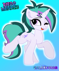 Size: 2500x2987 | Tagged: safe, artist:diego404, artist:magnaluna, oc, oc only, oc:galaxystar, pony, unicorn, female, high res, mare, solo, trace