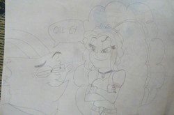 Size: 3274x2160 | Tagged: safe, adagio dazzle, equestria girls, g4, my little pony equestria girls: rainbow rocks, crossover, ed edd n eddy, eddy (ed edd n eddy), high res, traditional art