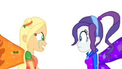 Size: 1280x720 | Tagged: safe, artist:gouhlsrule, artist:nackliza, artist:user15432, applejack, rarity, fairy, human, equestria girls, g4, alternate hairstyle, believix, clothes, crossover, duo, element of generosity, element of honesty, fairies, fairies are magic, fairy wings, hairstyle, hasbro, hasbro studios, headband, humanized, orange wings, ponytail, purple wings, rainbow s.r.l, simple background, sparkly wings, transparent background, winged humanization, wings, winx, winx club, winxified