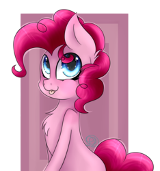 Size: 4069x4339 | Tagged: safe, artist:bladedeehunter, artist:creespyblue, pinkie pie, earth pony, pony, g4, abstract background, absurd resolution, collaboration, female, simple background, solo, tongue out, transparent background