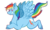 Size: 1494x910 | Tagged: safe, artist:the-martianfoxarts, rainbow dash, pegasus, pony, g4, female, grin, mare, raised eyebrow, simple background, smiling, solo, spread wings, transparent background, wings