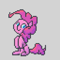 Size: 640x640 | Tagged: safe, artist:mooph, pinkie pie, earth pony, pony, g4, female, pixel art, simple background, sitting, solo