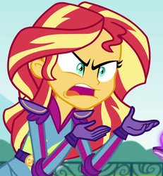 Size: 799x864 | Tagged: safe, screencap, sunset shimmer, equestria girls, g4, my little pony equestria girls: friendship games, angry, exploitable, exploitable meme, female, image macro, meme, shrunken pupils, solo, sunset is not willing to learn, template