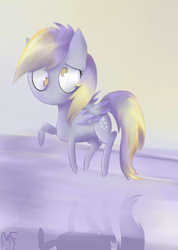 Size: 631x885 | Tagged: safe, artist:13light, derpy hooves, pegasus, pony, g4, confused, female, frown, mare, raised hoof, solo