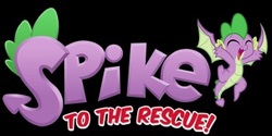 Size: 325x162 | Tagged: safe, artist:emositecc, spike, dragon, comic:spike to the rescue, g4, molt down, comic, comic cover, flying, happy, winged spike, wings
