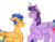 Size: 5576x4359 | Tagged: safe, artist:cornerverse, flash sentry, twilight sparkle, alicorn, pony, g4, absurd resolution, female, grumpy, male, ship:flashlight, shipping, simple background, size difference, straight, transparent background, twilight sparkle (alicorn)