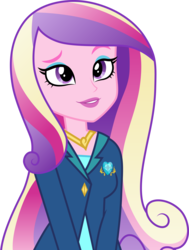 Size: 3000x3963 | Tagged: safe, artist:cloudy glow, artist:parclytaxel, dean cadance, princess cadance, equestria girls, g4, my little pony equestria girls: friendship games, beautiful, clothes, cute, cutedance, eyeshadow, female, high res, makeup, simple background, smiling, solo, transparent background, vector
