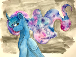 Size: 2584x1932 | Tagged: safe, artist:itssopanda, princess luna, pony, g4, female, solo, traditional art, watercolor painting