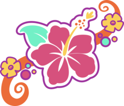 Size: 585x500 | Tagged: safe, artist:anscathmarcach, aloha pearl, g3, cutie mark, cutie mark only, flower, hawaiian, hibiscus, no pony, simple background, transparent background, tropical